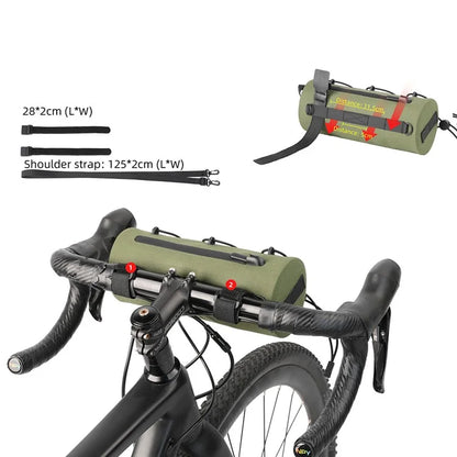 RHINOWALK RK9109 Polyester Crossbody Bag Bike Handlebar Tube Bag Cycling Pouch