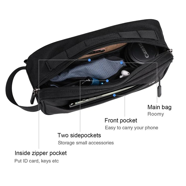 RHINOWALK X21921 Bike Front Bag Waterproof Road Bicycle Frame Bag with Shoulder Strap