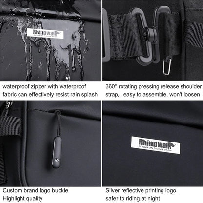 RHINOWALK X21921 Bike Front Bag Waterproof Road Bicycle Frame Bag with Shoulder Strap