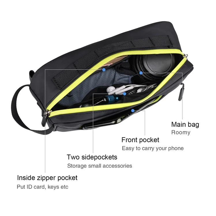 RHINOWALK X21921 Bike Front Bag Waterproof Road Bicycle Frame Bag with Shoulder Strap