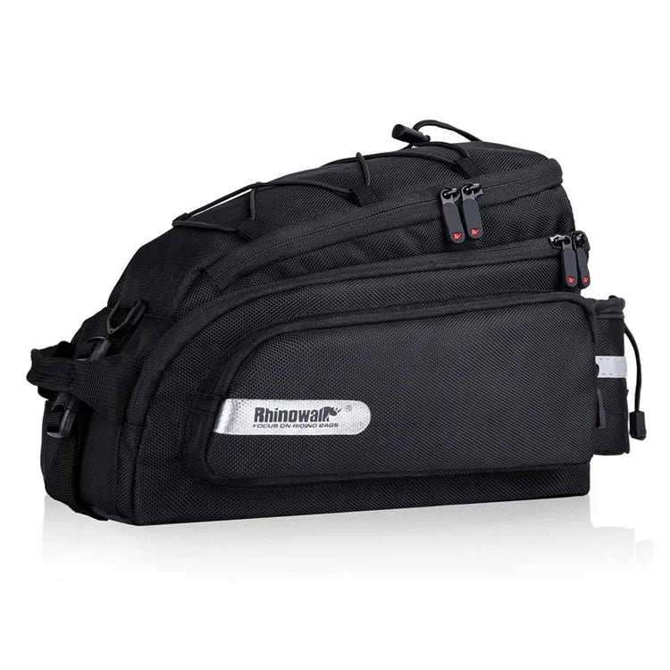 RHINOWALK X20667 12L Bike Rear Seat Bag Waterproof Pannier Bag with Rain Cover
