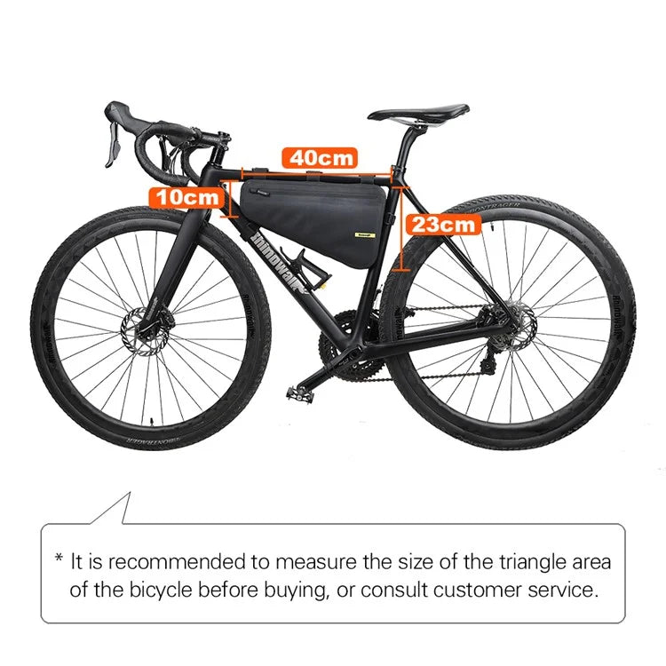 RHINOWALK X20654 Bike Triangle Tube Bag MTB Frame Bag TPU+Polyester Cycling Pouch