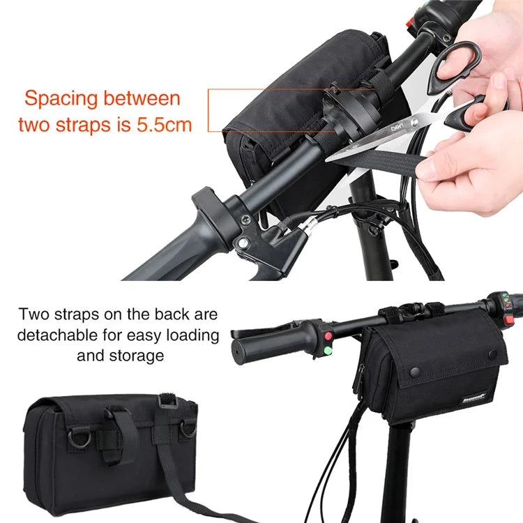 RHINOWALK X2012 Polyester Multifunctional Bike Front Handlebar Bag with Shoulder Strap