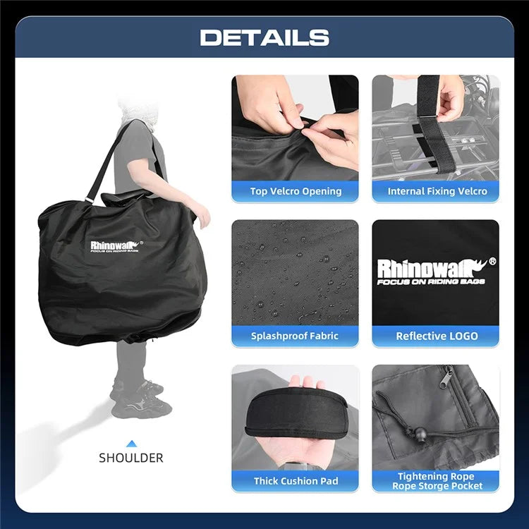 RHINOWALK RF204 Folding Bike Bag 20-Inch Bicycle Carrying Case Polyester MTB Transport Bag