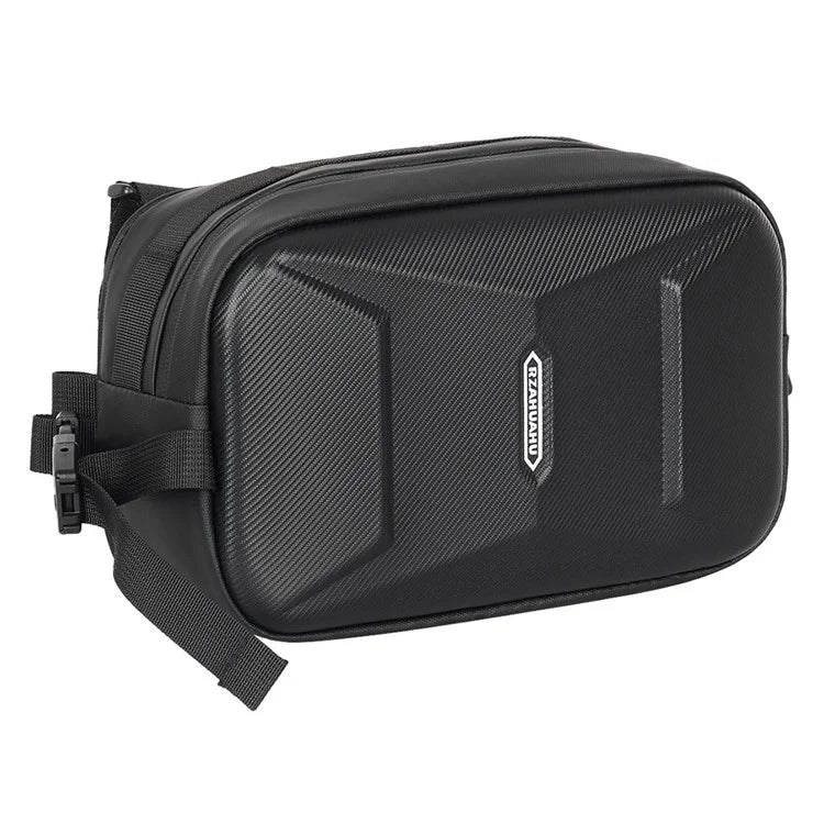RZAHUAHU 591 3L Hard Shell Bicycle Handlebar Bag Waterproof PU Bike Front Bag