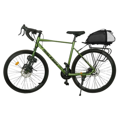 YA594 Polyester+PU Leather Bicycle Rear Rack Storage Bag Waterproof Bike Tail Pack