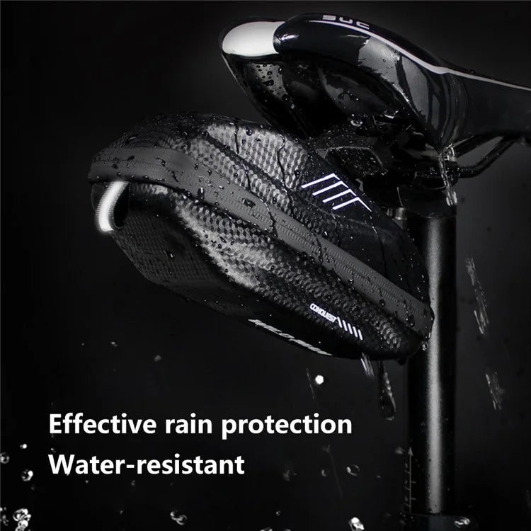 WILD MAN E7S Bicycle Seat Bag Waterproof PU+EVA Bike Pack Under Seat Saddle Bag