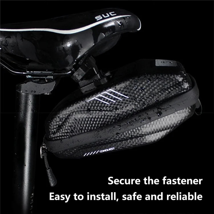 WILD MAN E7S Bicycle Seat Bag Waterproof PU+EVA Bike Pack Under Seat Saddle Bag