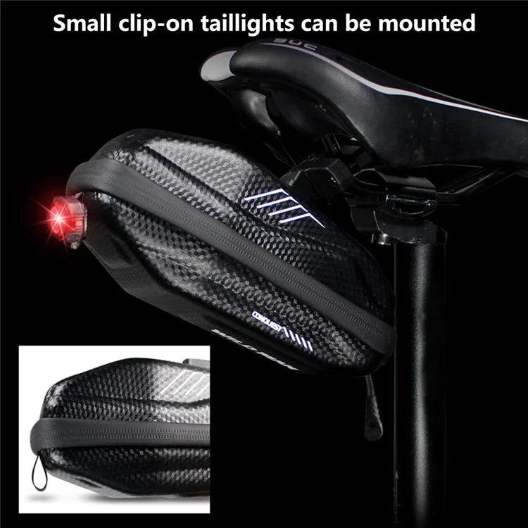 WILD MAN E7S Bicycle Seat Bag Waterproof PU+EVA Bike Pack Under Seat Saddle Bag