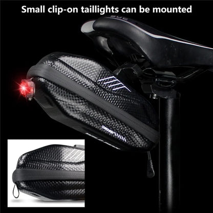 WILD MAN E7S Bicycle Seat Bag Waterproof PU+EVA Bike Pack Under Seat Saddle Bag