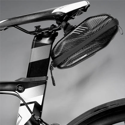 WILD MAN E7S Bicycle Seat Bag Waterproof PU+EVA Bike Pack Under Seat Saddle Bag