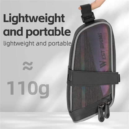 WEST BIKING YP0707358 Bike Rear Saddle Bag Colorful Reflective Bicycle Tail Storage Bag