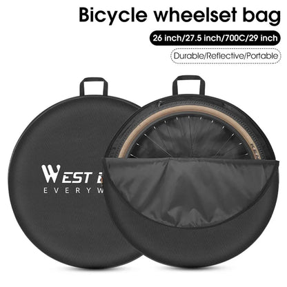 WEST BIKING YP0719387 For 26-29 Inch Mountain Bike / 700C Road Bike Waterproof Wheelset Bag, Size L