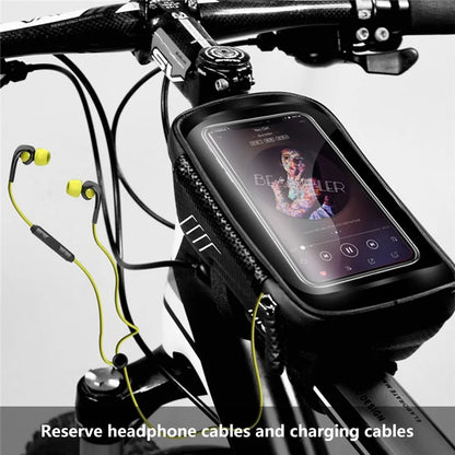 WILD MAN E2 EVA+PU Bike Stem Front Tube Bag Waterproof Bicycle Bag with Clear Touch Window