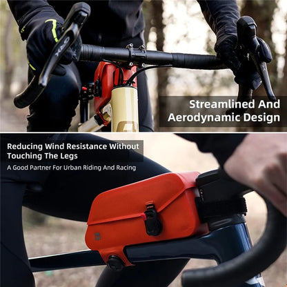 RHINOWALK K33 Magnetic Waterproof Bike Tube Bag MTB Frame Bag TPU+Polyester Cycling Pouch