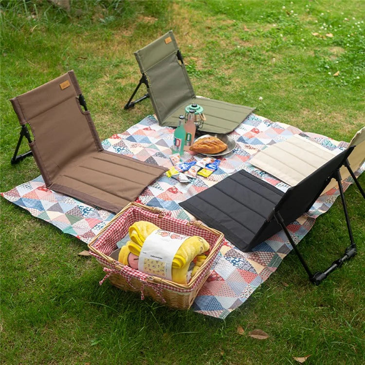 CLS Folding Camping Picnic Chairs Seat Mat Stadium Seating with Storage Pouch