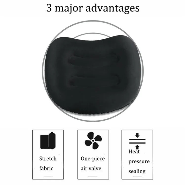 GM-SIP10 Inflatable Camping Pillow Outdoor Cushions Fabric+TPU Travel Pillow