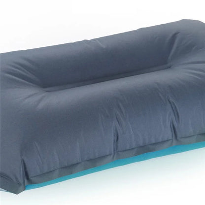 Inflatable Sponge Pillow Camping Travel Pillow Fabric+TPU Head Rest Cushion