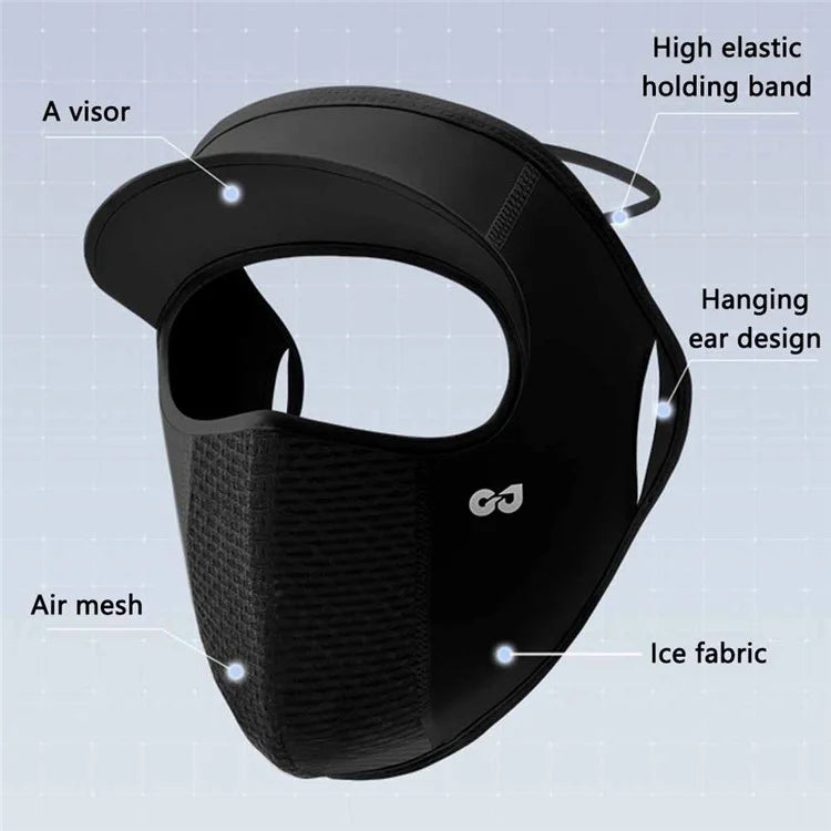 GOLOVEJOY XTJ133 Cycling Sun Hat UV Protective Visor Face Mask Summer Outdoor Face Cover