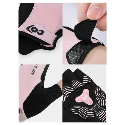 XG81 1 Pair Half-Finger Gloves Anti-Slip Shock-Absorbing Hand Gloves for Men, Women