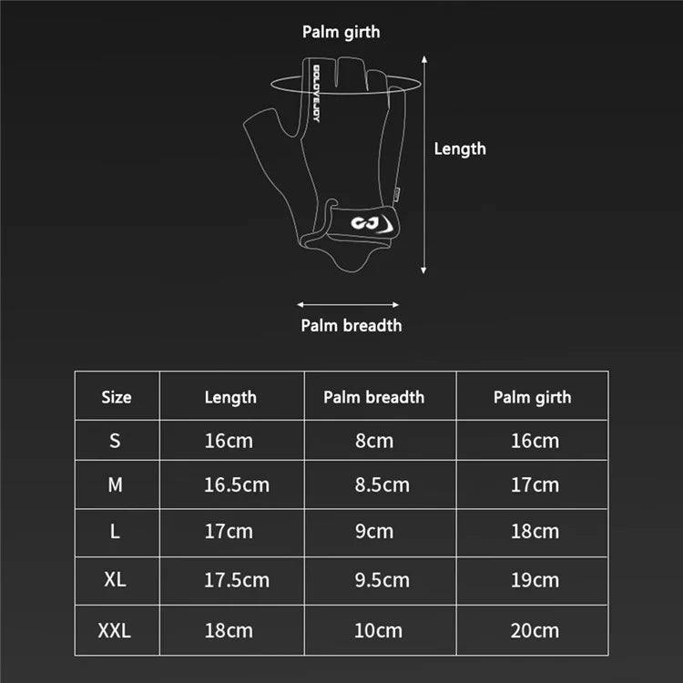 XG81 1 Pair Half-Finger Gloves Anti-Slip Shock-Absorbing Hand Gloves for Men, Women
