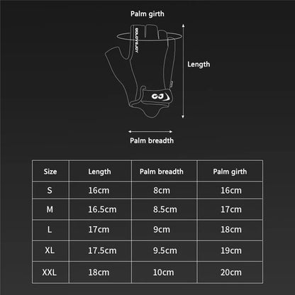 XG81 1 Pair Half-Finger Gloves Anti-Slip Shock-Absorbing Hand Gloves for Men, Women