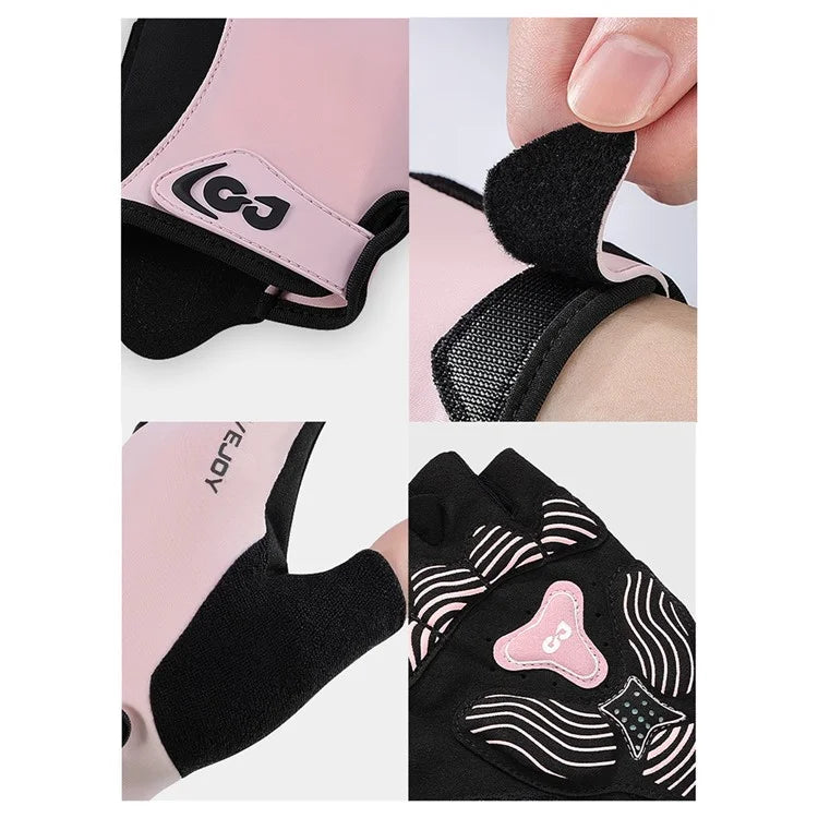 XG81 1 Pair Half-Finger Gloves Anti-Slip Shock-Absorbing Hand Gloves for Men, Women