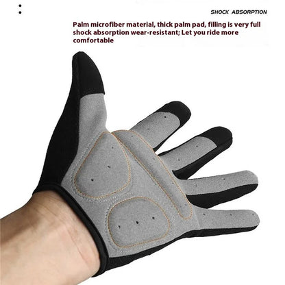 KYNCILOR 1 Pair Summer Full Finger Cycling Gloves Touch Screen Shock-Absorbed Hand Gloves