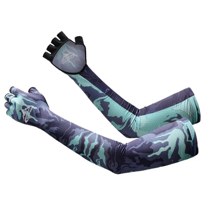 GOLOVEJOY XG75 1 Pair UV Protection Men Arm Sleeves Half-Finger Outdoor Sports Fishing Arm Covers