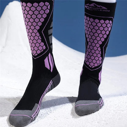 GOLOVEJOY DWZ04 1 Pair Sport Compression Socks Winter Warm High Tube Ski Calf Socks