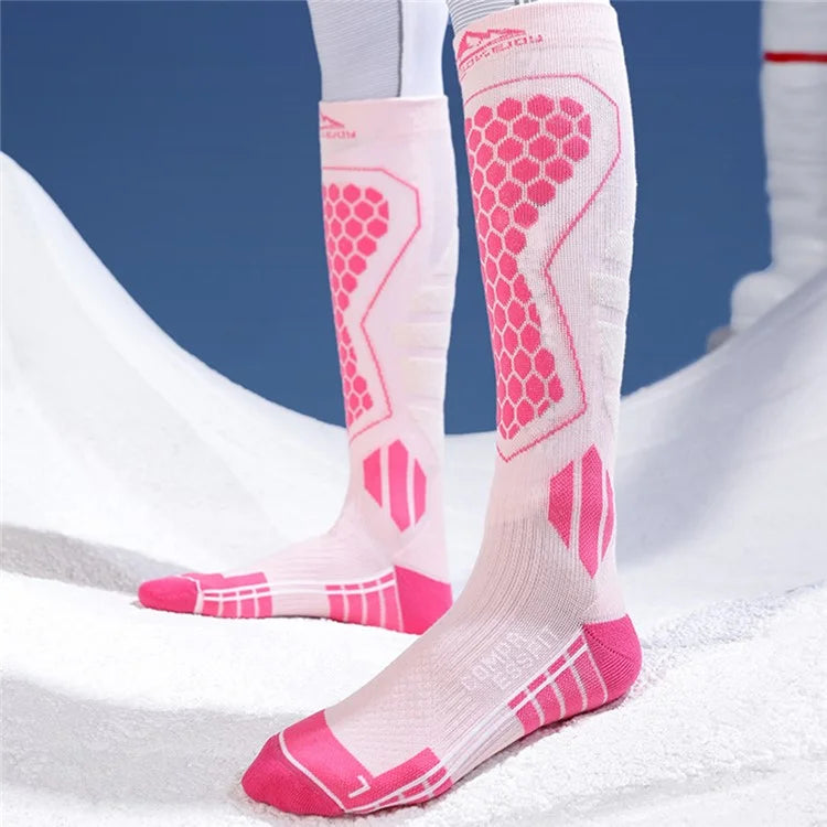 GOLOVEJOY DWZ04 1 Pair Sport Compression Socks Winter Warm High Tube Ski Calf Socks