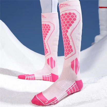 GOLOVEJOY DWZ04 1 Pair Sport Compression Socks Winter Warm High Tube Ski Calf Socks