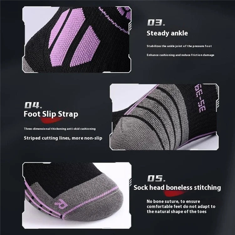 GOLOVEJOY DWZ04 1 Pair Sport Compression Socks Winter Warm High Tube Ski Calf Socks