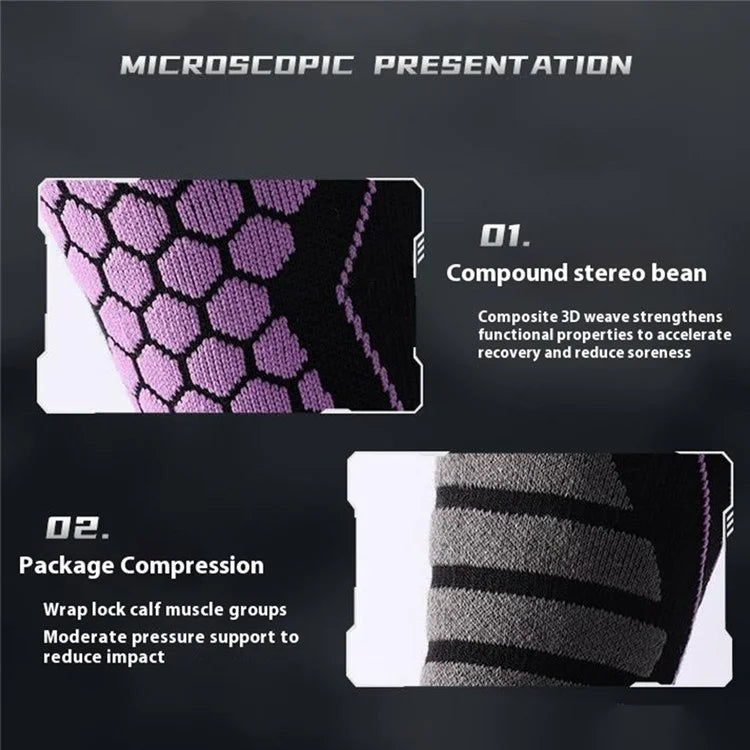 GOLOVEJOY DWZ04 1 Pair Sport Compression Socks Winter Warm High Tube Ski Calf Socks