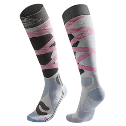 GOLOVEJOY DWZ05 1 Pair Sport Compression Socks Winter Warm High Tube Ski Calf Socks