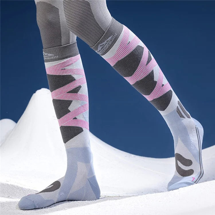 GOLOVEJOY DWZ05 1 Pair Sport Compression Socks Winter Warm High Tube Ski Calf Socks