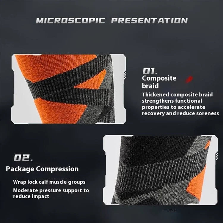 GOLOVEJOY DWZ05 1 Pair Sport Compression Socks Winter Warm High Tube Ski Calf Socks