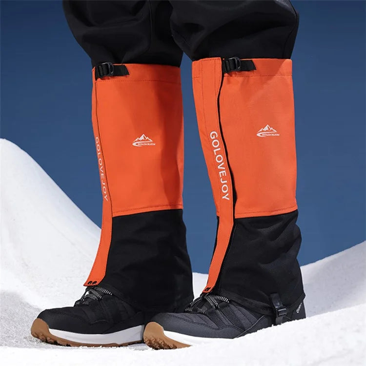 GOLOVEJOY HX39 1 Pair Plush Lining Waterproof Leg Gaiters Outdoor Hiking Climbing Skiing Leg Cover