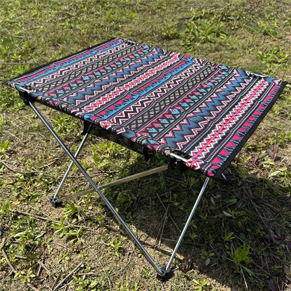 HALIN Portable Folding Camping Table Oxford Cloth Aluminum Alloy Bracket Desk for Garden Picnic BBQ