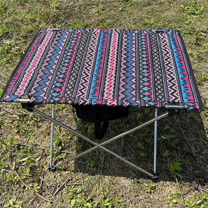 HALIN Portable Folding Camping Table Oxford Cloth Aluminum Alloy Bracket Desk for Garden Picnic BBQ