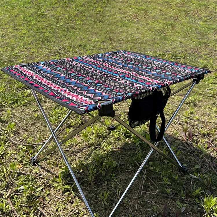 HALIN Portable Folding Camping Table Oxford Cloth Aluminum Alloy Bracket Desk for Garden Picnic BBQ