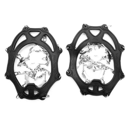 AOTU AT8608 1 Pair 18 Teeth Anti-slip Crampons TPE+Stainless Steel Snow Ground Climbing Shoe Grippers