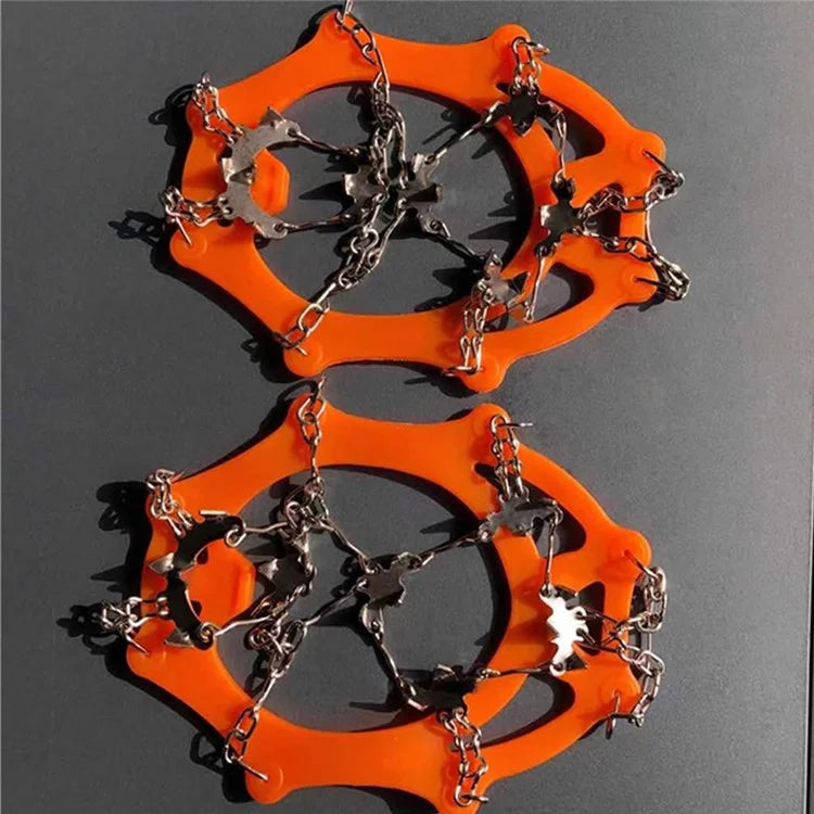 AOTU AT8607 1 Pair 19 Teeth Anti-slip Crampons TPE+Stainless Steel Ice Snow Ground Shoe Grippers