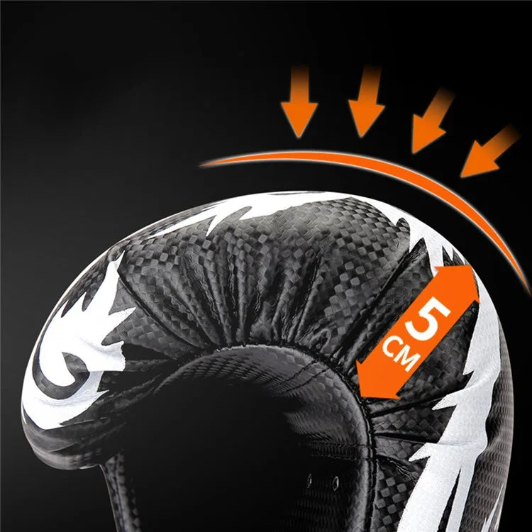 AIBEIJIAN 10oz Wave Pattern Boxing Gloves for Teenager Kickboxing PU Mitts