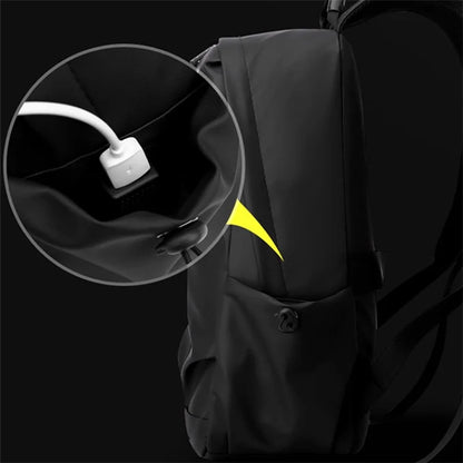 WEPOWER 1261 Travel Backpack Waterproof Nylon Shoulder Bag with External USB Port, 43x13x29cm