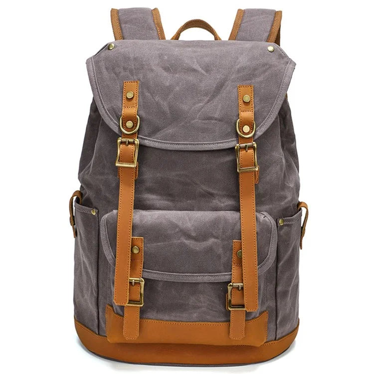 B15 Large Laptop Bag Canvas Travel Rucksack Backpack Daypack Student Bookbag
