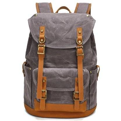 B15 Large Laptop Bag Canvas Travel Rucksack Backpack Daypack Student Bookbag