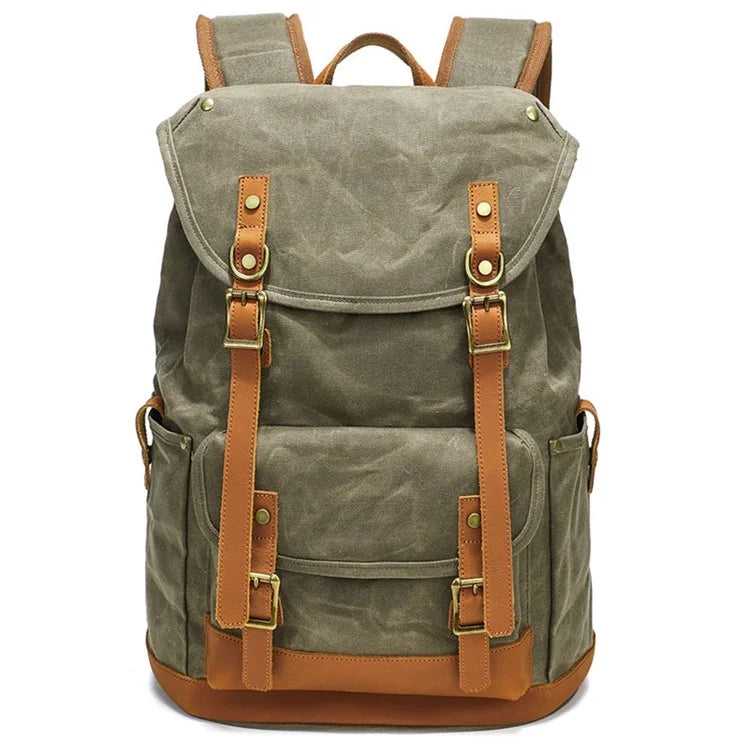 B15 Large Laptop Bag Canvas Travel Rucksack Backpack Daypack Student Bookbag