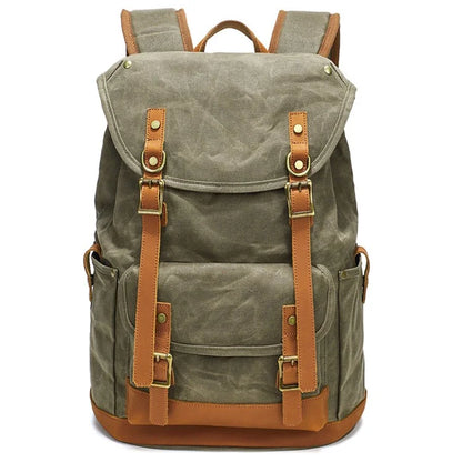 B15 Large Laptop Bag Canvas Travel Rucksack Backpack Daypack Student Bookbag