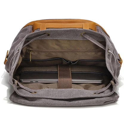 B15 Large Laptop Bag Canvas Travel Rucksack Backpack Daypack Student Bookbag